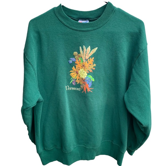 American Vintage Other - Vintage Crewneck Sweatshirt Vermont Floral Size Large